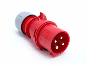 Wtyczka przenośna 32A 4P 400V czerwona IP44 SHARK 024-6