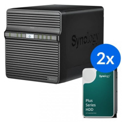 Synology DS423 /8T 4-zatokowy serwer NAS w zestawie z dyskami o łącznej pojemności 8TB, Tower