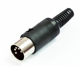 Wtyk DIN 5 pin montowany na przewód - audio