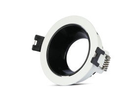 VT-872 Oczko halogenowe Spot trzonek: GU10 okrągła biały czarny 3153 V-TAC