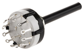 Przełącznik obrotowy, SPST, 150 mA przy 250 V AC, 250 V ac, 250V dc, 12-położeniowy, Lorlin