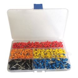 Zestaw konektorów rurkowych 6 typów 1000szt