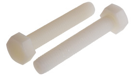 Śruba z łbem sześciokątnym gwint M10 60mm Nylon RS PRO