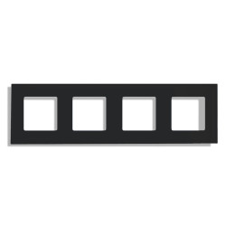 Ramka szklana - poczwórna - czarna - do modułów Tawoia Glass
