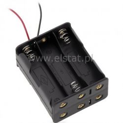 Koszyk na baterie 6xR6 ( III ) 2 strony + kabel