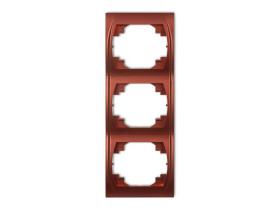 LOGO Ramka pionowa 3 potrójna brązowy metalik 9LRV-3 KARLIK