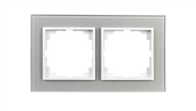Sentia Ramka Podwójna Szklana Srebrna 1472-63
