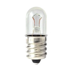 ŻARÓWKA E10 6,3V 0,15A 0,95W WKRĘCANA BIAŁA 10x27mm