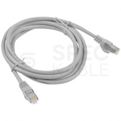 Patchcord FTP kat.6 kabel sieciowy LAN 2x RJ45 linka szary 1m LANBERG