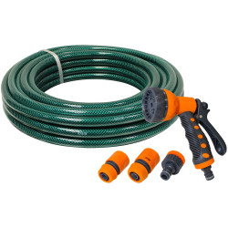 Faithfull FAIHOSE20AV PVC Garden Hose 20m with Fittings &amp; Spray Gun
