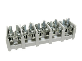 Odgałęźnik instalacyjny 5-torowy (2x35mm² 4x16mm²) LZ5*35/16wyk.12 (bez pokrywy) mocowanie do podłoża, szary 84026002