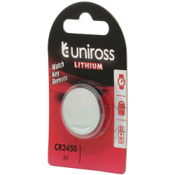 Uniross 21596 Lithium Coin Cell CR2450 Battery