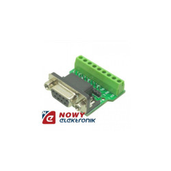 Gniazdo D-SUB 9 pin ze złączem śrubowym