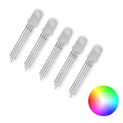 5 szt Dioda LED RGB 5mm Wspólna Katoda 5x zestaw