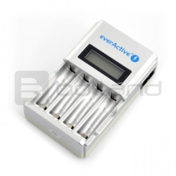 Ładowarka akumulatorów everActive NC-450 - AA, AAA 1-4szt. - srebrna