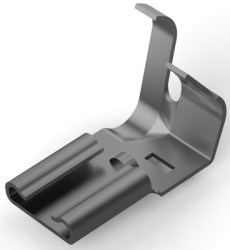 Uninsulated flat plug sleeve, 6.35 x 0.81 mm, 0.82 to 3.31 mm², AWG 18 to 12, brass, tin-plated, 42742-2