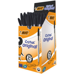 BiC Medium Cristal Black Pens Pack of 50