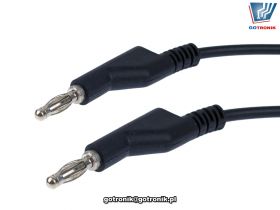 Przewód banan - banan 0,35mm2 długość 200cm czarny