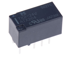 Przekaźnik sygnału, 24V dc, 2 A, DPDT, 2-polowy, montaż SMD, Panasonic G6S