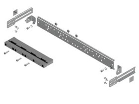 Wspornik z nośnikiem BBS 4-bieg. szerokość 2 (500 mm) do szyn o rozstawie 60 mm montaż szyn w pionie na WP-A/WP-T z płynną regul