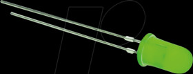 L-7104SGD LED, 3 mm, wired, green, 40 mcd, 40°