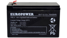 Europower Akumulator 12V Eh 7Ah Żywotność: 3-5 Lat Terminal T1