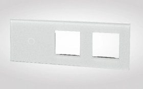 TouchMe Duży panel szklany, 1 x łącznik pojedynczy, 2 x ramka, biały TM701728728W