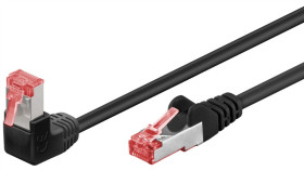 Cat 6Kabel Łączący 1X 90 Pod Kątem,S/Ftp (Pimf), Czarny - Długość Kabla 5 M