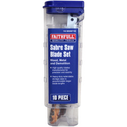 Faithfull FAISBSSET106 Sabre Saw Blade Set, 10 Piece