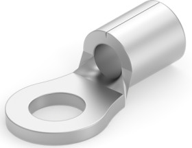 Uninsulated ring cable lug, 0.3-1.42 mm², AWG 22 to 16, 3.02 mm, M2.5, metal, 2-34104-6