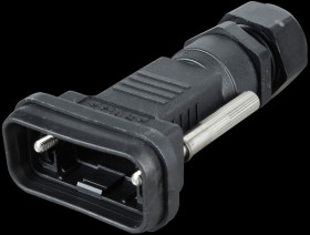 165X14819XE D-sub cap for 9-pin D-sub, black, large, IP67