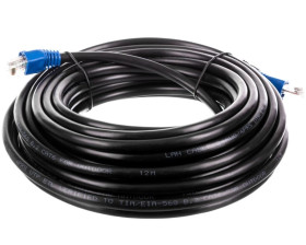 Kabel krosowy outdoor patchcord U/UTP kat.6 CCA czarny 10m 94389