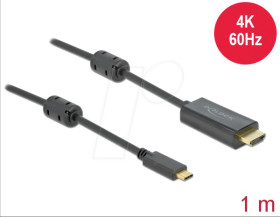 85969 Cable, USB-C &gt; HDMI, 4K 60Hz, active, DP Alt, ma./ma. 1 m