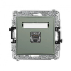 MINI Mechanizm gniazda komputerowego pojedynczego 1xRJ45, kat. 6, ekranowany, 8-stykowy szałwiowy 61MGK-5