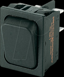 01834.3312-02 Rocker switch ON-ON, 2-pin, black