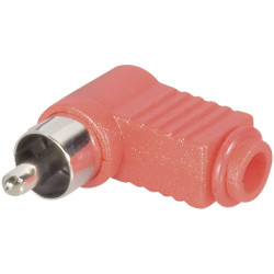 TruComponents 202723 RCA connector Plug, right angle,Pins:2 Red