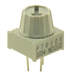 Potencjometr dostrojczy 100kΩ THT 0.5W Regulacja górna 8,38 mm (pokrętło)