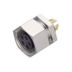 Binder 09-0078-00-03 Female 3 Pin Panel Mount Screw with Solder Terminal
