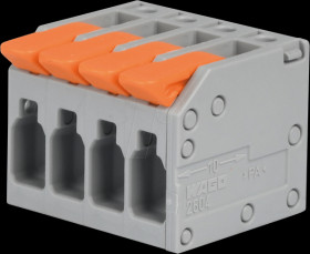 2604-3104 PCB terminal block with Lever and push-in CAGE CLAMP