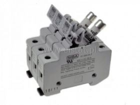 Gniazdo bezpiecznika; Siba; 10x38mm; potrójne