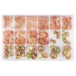 Korki z uszczelkami miedzianymi, 534 sztuki 11-974