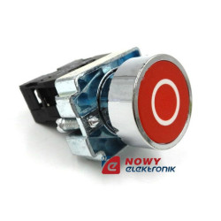 Przełącznik okrągły monost.czer. PT29R 10A 660V przycisk NO