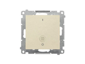 SIMON 55 Wyłącznik dwubiegunowy z podświetleniem LED szybkozłącza szampański mat TW2L.01/144 KONTAKT SIMON