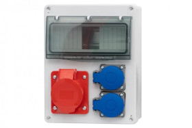 Rozdzielnica R-240 8M - gniazda 16A 5p, 2x230V /8 modułów/