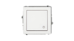 Deco Mechanizm Łącznika Zwierny Światło, Biały Mat 25Dwp-5