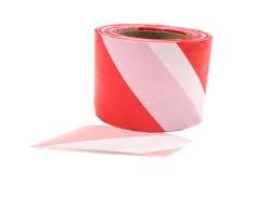 Taśma ostrzegawcza biało-czerwona