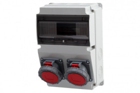 Rozdzielnica LAGO 10M - gniazda 2x32A 5p IP65 /10 modułów/