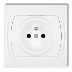 LOGO Gniazdo pojedyncze z/u biały LGP-1zp