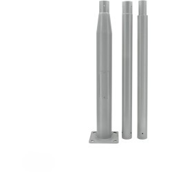 Słup oświetleniowy BEMKO składany 3 m 160×160 mm fi 60 mm szary