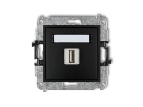 MINI Mechamizm gniazda pojedyncze USB-AA 3.0 czarny mat 12MGUSB-5 KARLIK